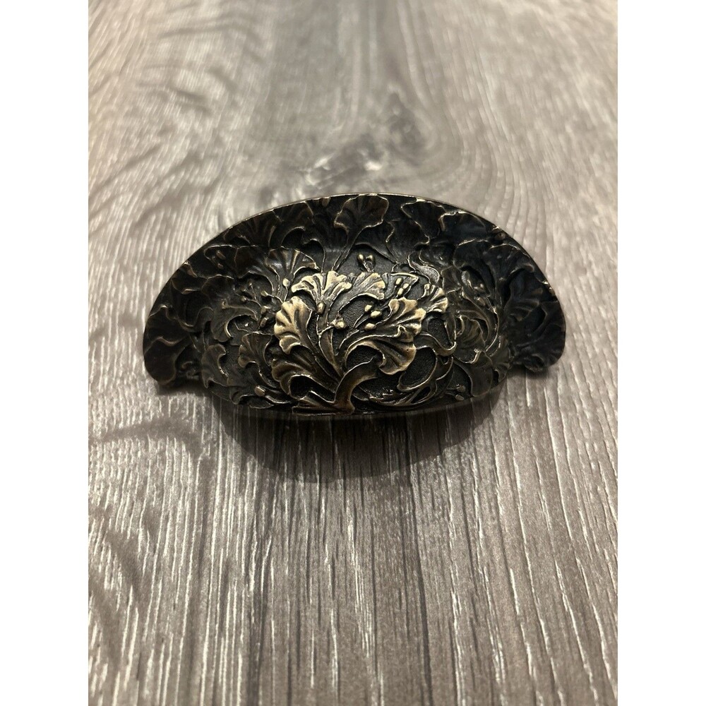 Florrid Leaves Bin Pulls Bronze Ornate High End Handmade